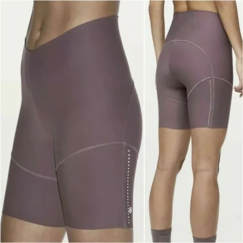 Lululemon City To Summit Cycling Shorts Womens, Medium Mauve Purple Padded Biker
